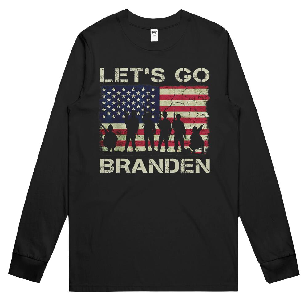 Let’S Go Braden Brandon Us Flag Funny Trendy Sarcastic Long Sleeve T Shirts