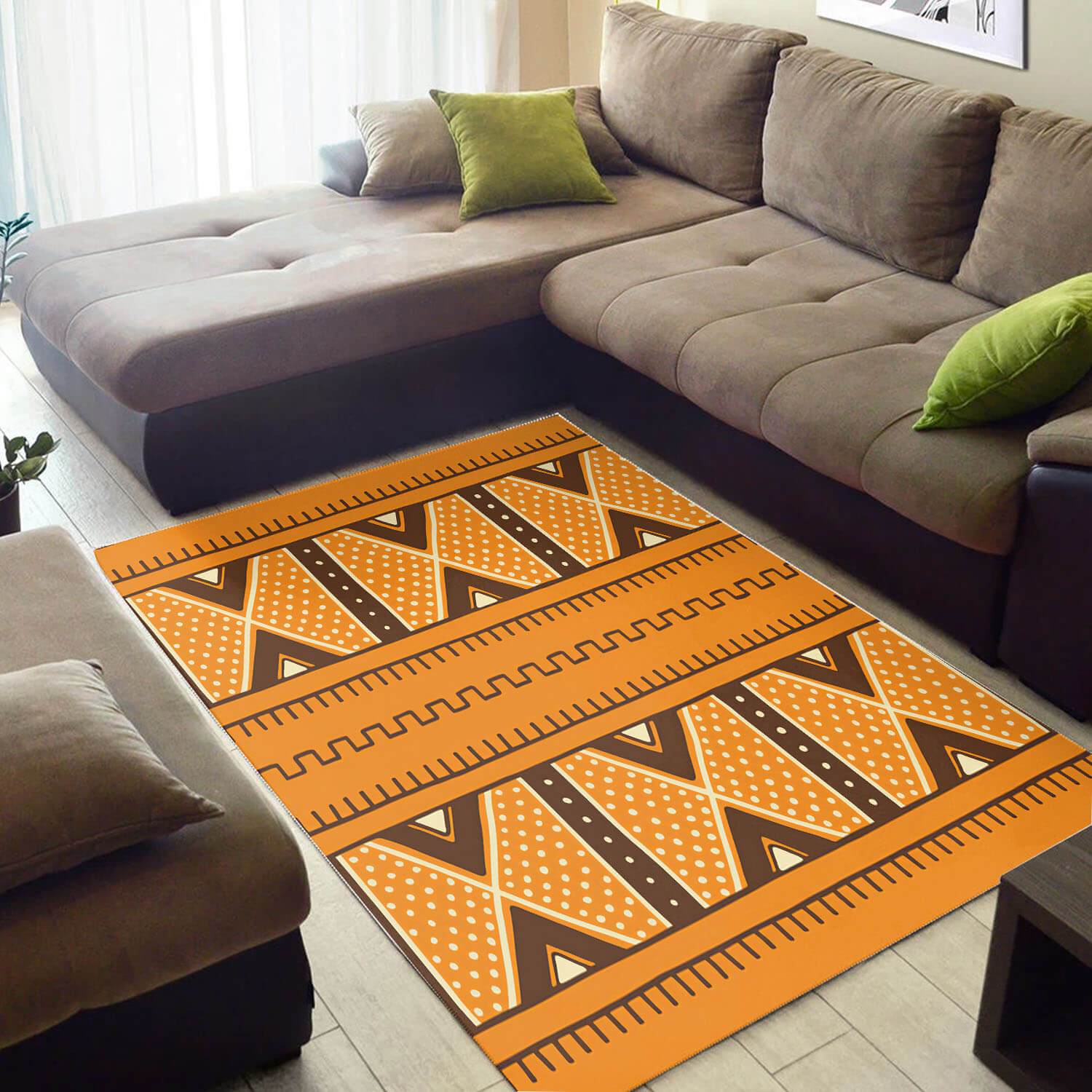 Trendy African Rug Vintage African Print Ethnic Seamless Pattern African Large Rug African Style Decor WBG3668