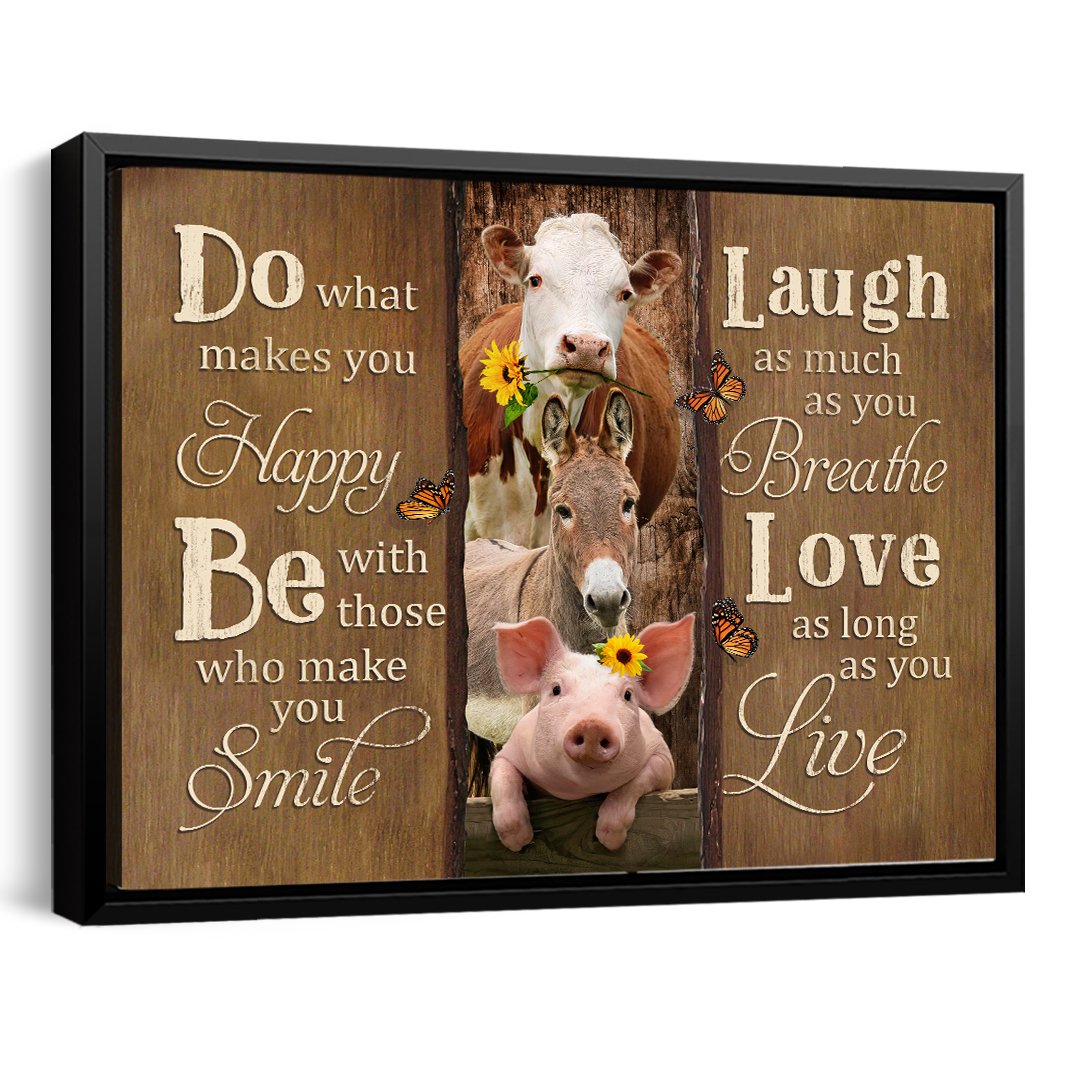 Stunning Gift Framed Canvas Animal Farm Canvas Gift Ideas For Farmer