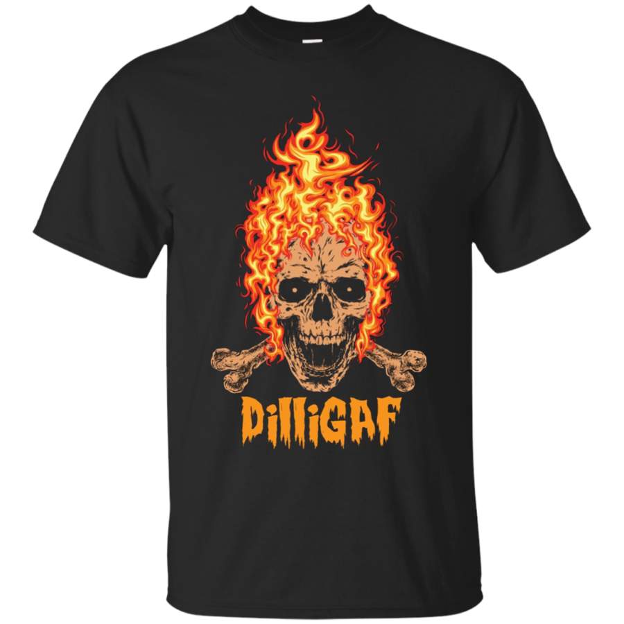 AGR Dilligaf Shirt Skull Fire Bone – Do I Look Like I Give A F