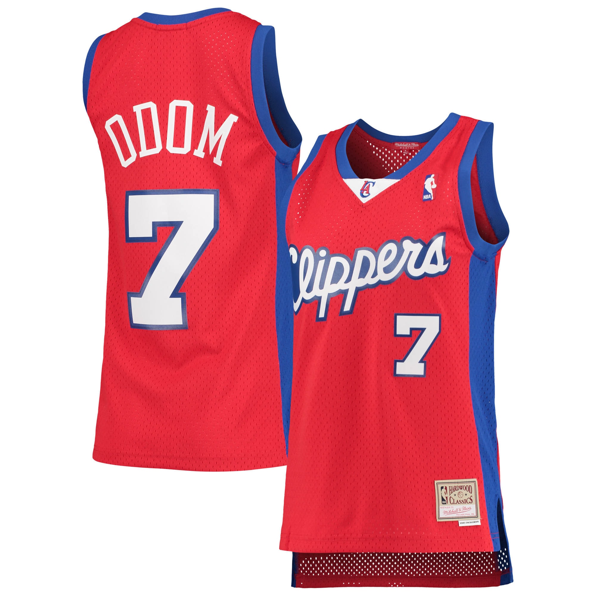 Women's Mitchell & Ness Lamar Odom Red LA Clippers 2000-01 Hardwood Classics Swingman Jersey