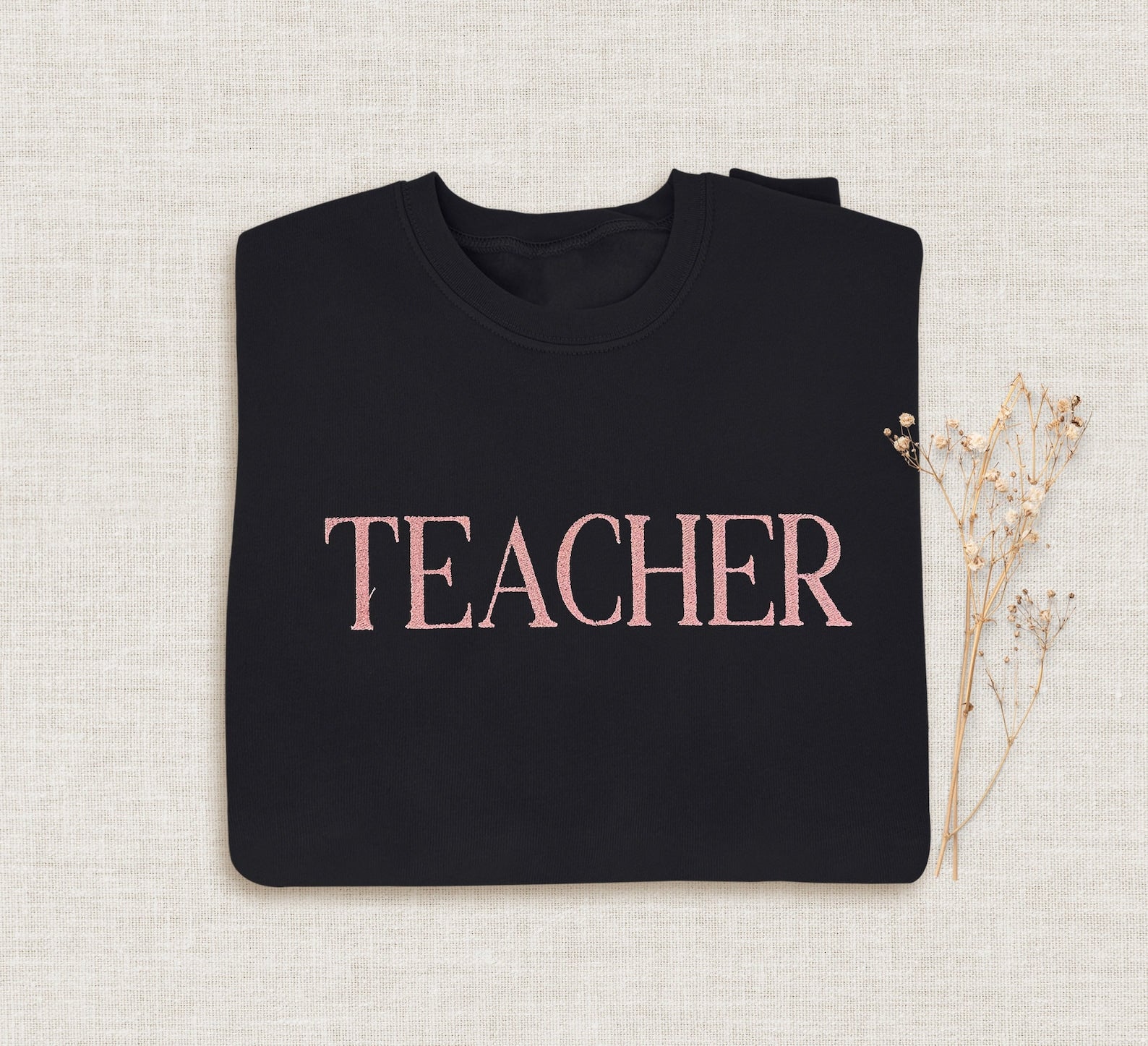 Teacher Embroidered Halloween Sweatshirt 2D Crewneck Sweatshirt All Over Print Sweatshirt For Women Sweatshirt For Men Sws3010