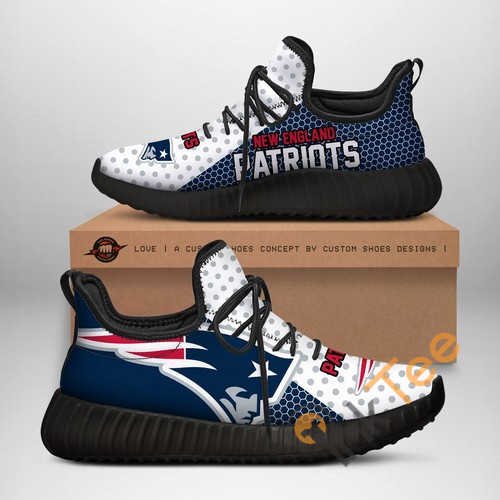 New England Patriots Custom Shoes Personalized Name Yeezy Sneakers