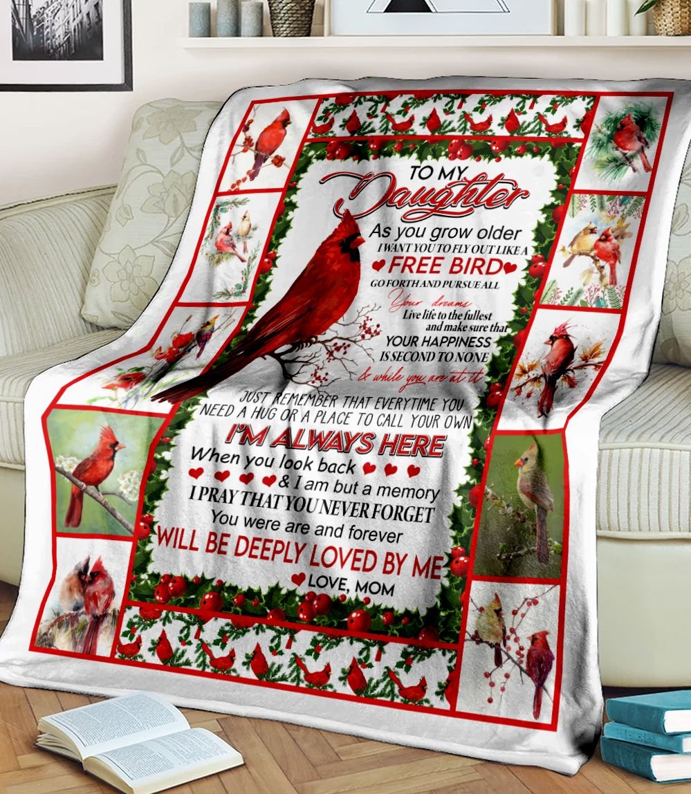 To My Daughter Free Bird Fleece Blanket