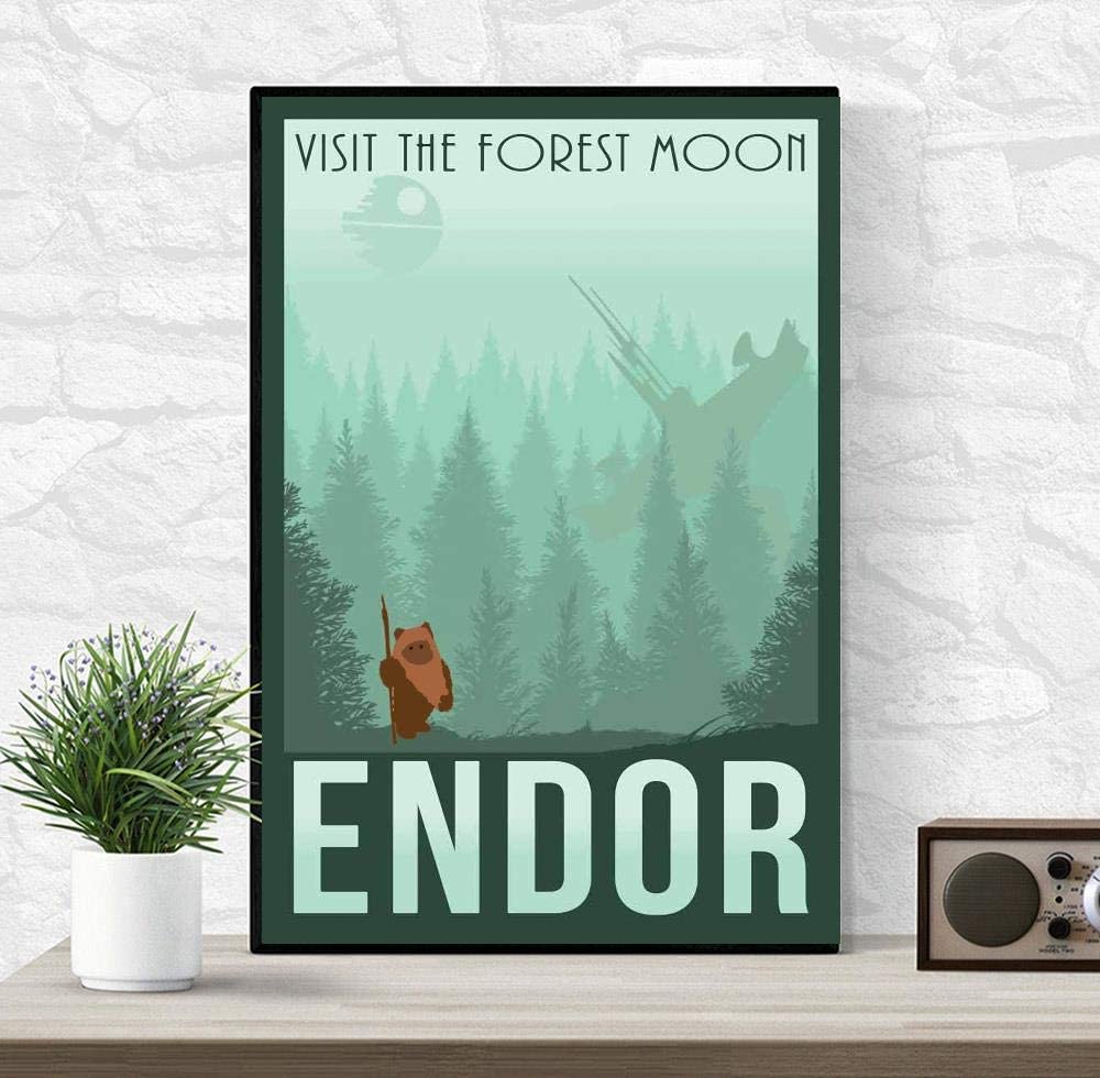 Visit The Forest Moon Endor  Poster Art Print      Home Decor Gift For Men Women Family Friend On Birthday Xmas