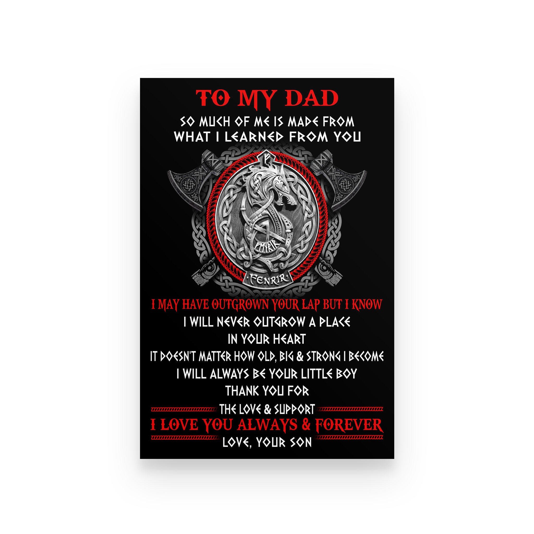 Viking poster son to dad so much of me is made from what I learn from you
