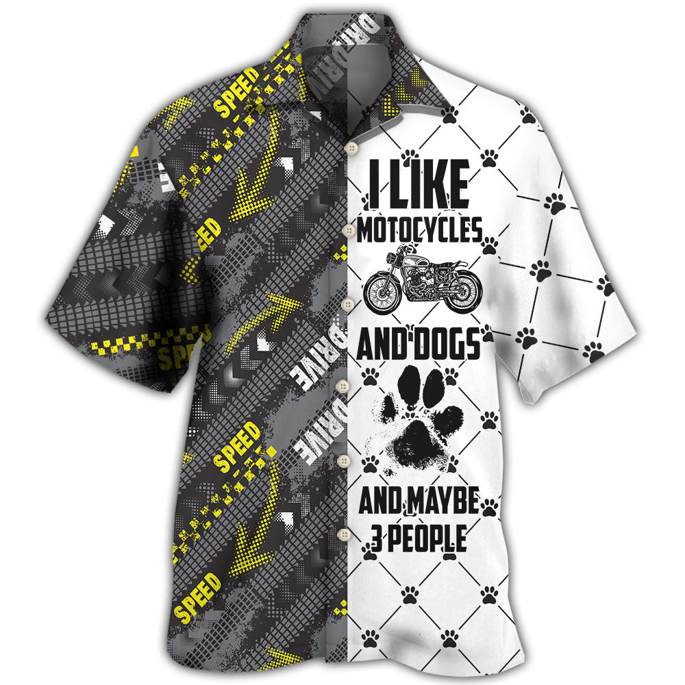 Motorcycles I Like Motocycles And Dogs Hawaii Shirt Ha29998