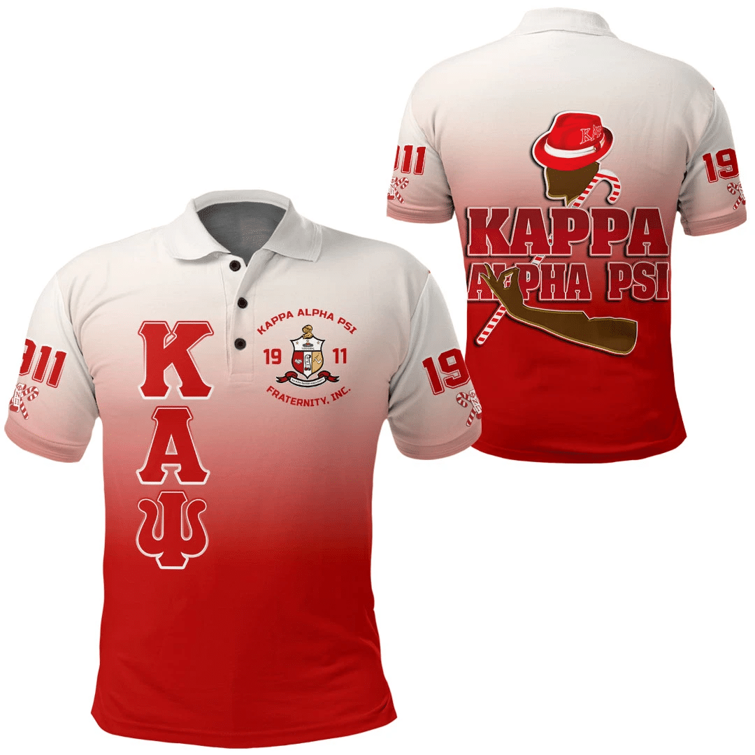 Wonderprint Polo Shirt Kappa Alpha Psi Gradient Polo Shirts Lt10