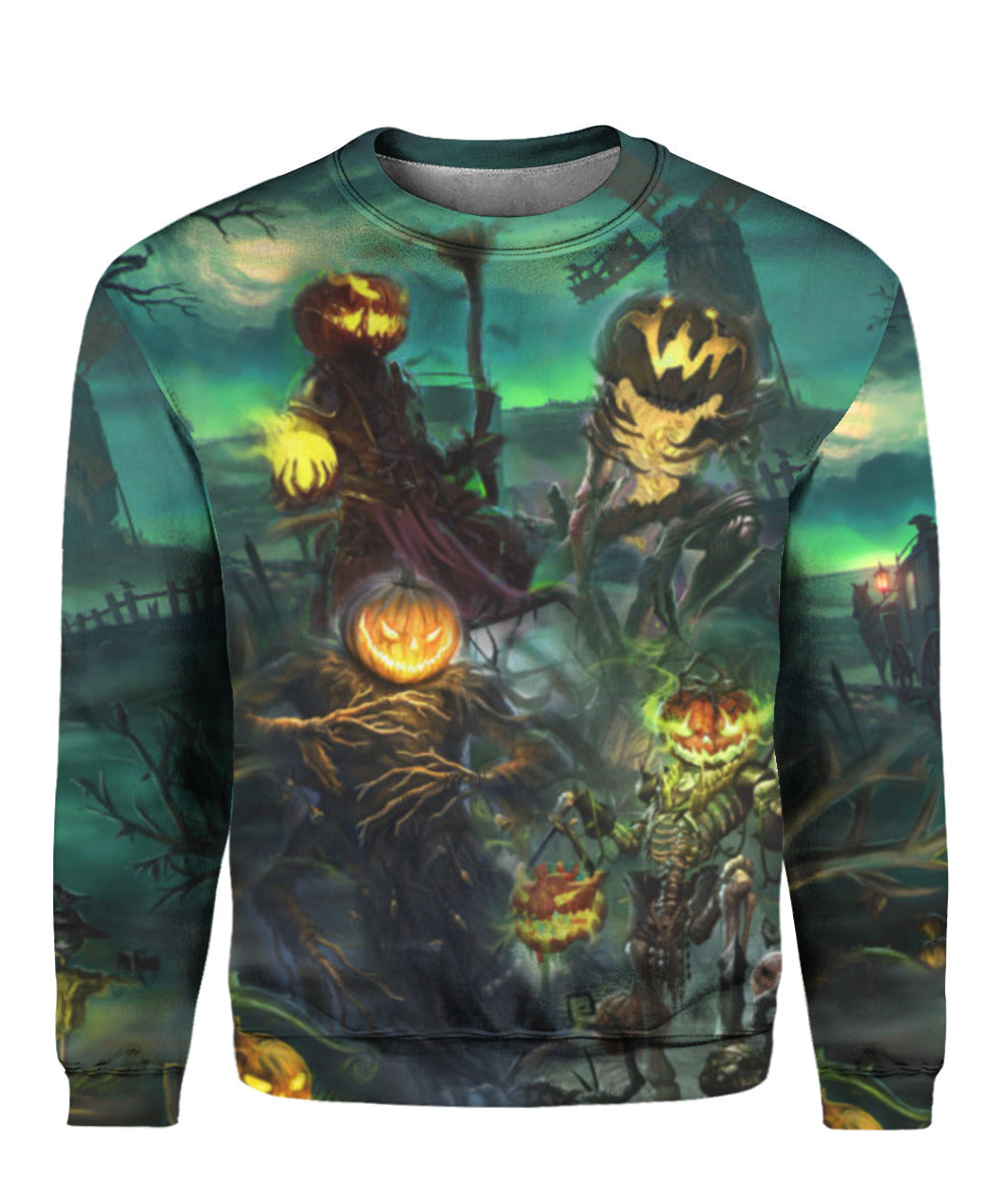 Halloween Pumpkin Crewneck Sweatshirt All Over Print Sweatshirt For Women Sweatshirt For Men