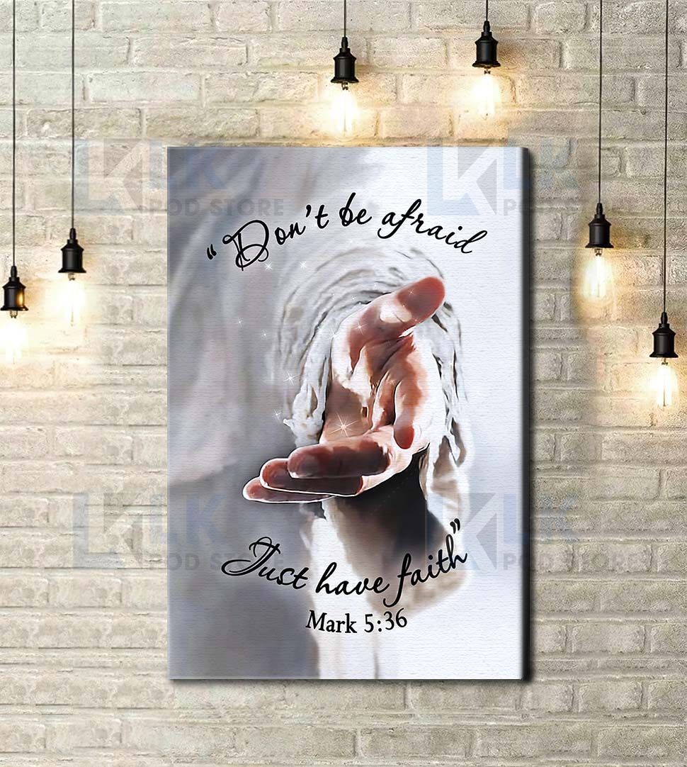 CANVAS Don’t Be Afraid 2 | Framed, Best Gift, Pet Lover, Housewarming, Wall Art Print, Home Decor