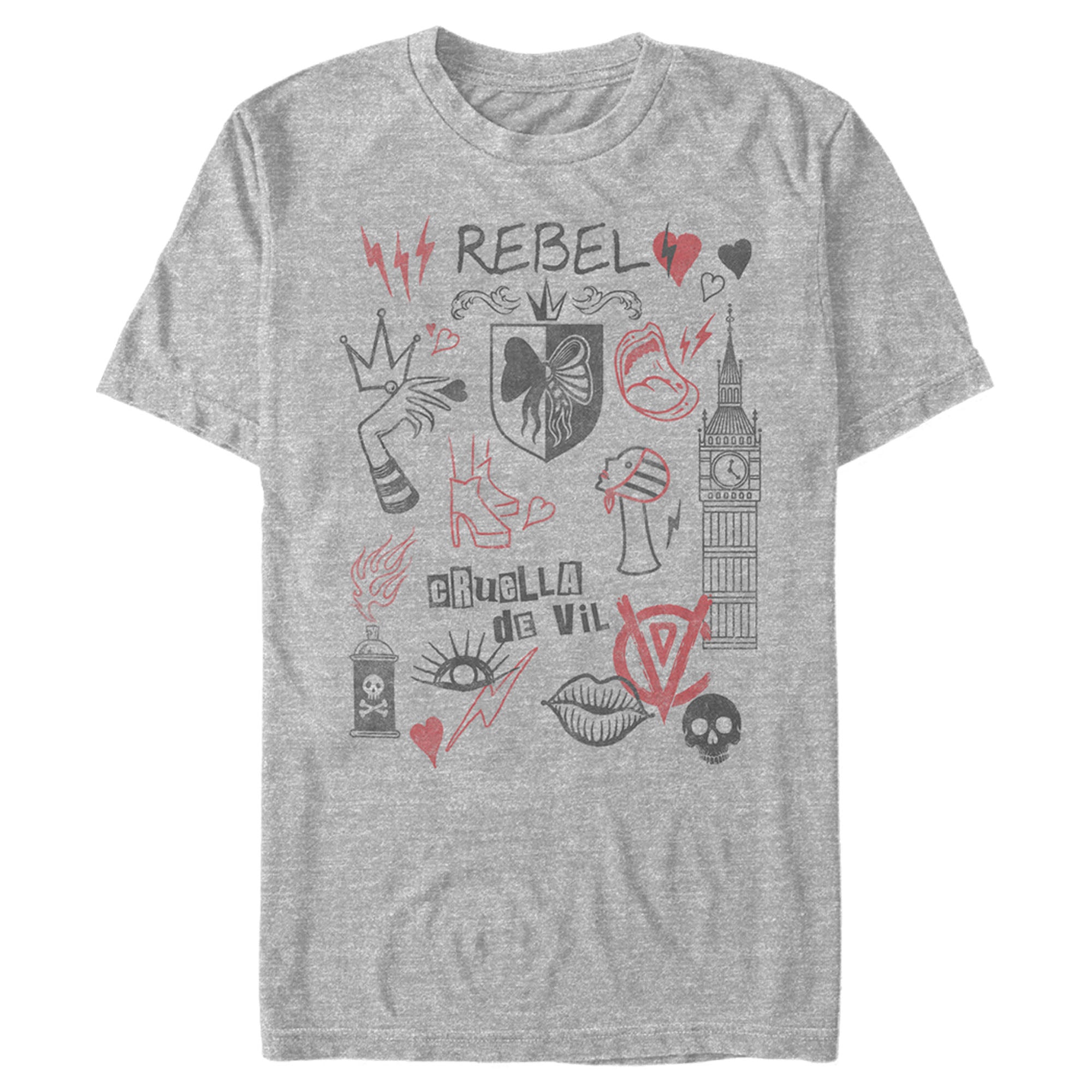 Cruella Men’S Rebel Icons  T-Shirt