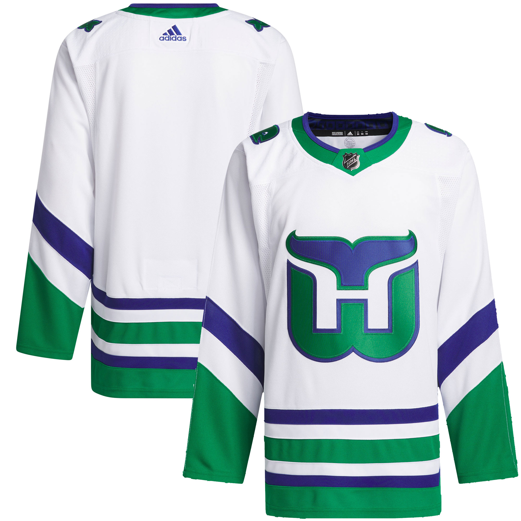 Men's Carolina Hurricanes adidas White Whalers Primegreen Authentic Jersey