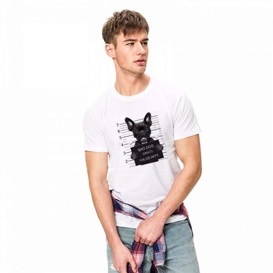 Newest 2018 Fashion French Bulldog T-Shirt Men’S Dog 3D Printed T Shirt Summer High Quality Hipster Male Tops Tee