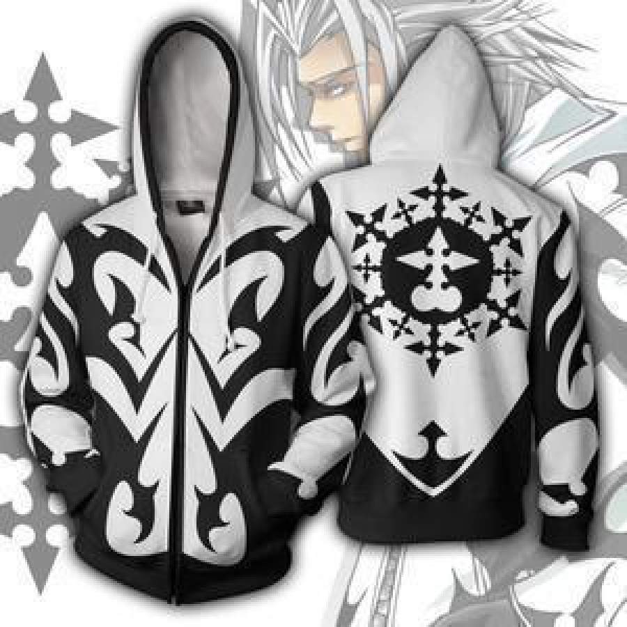 Kingdom Hearts Hoodies Xemnas Zip Up Hoodie