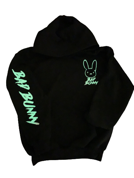 Bad Bunny Glow In Dark Pullover Hoodie Adults & Kids Merch Unisex Hooded Sweatshirt