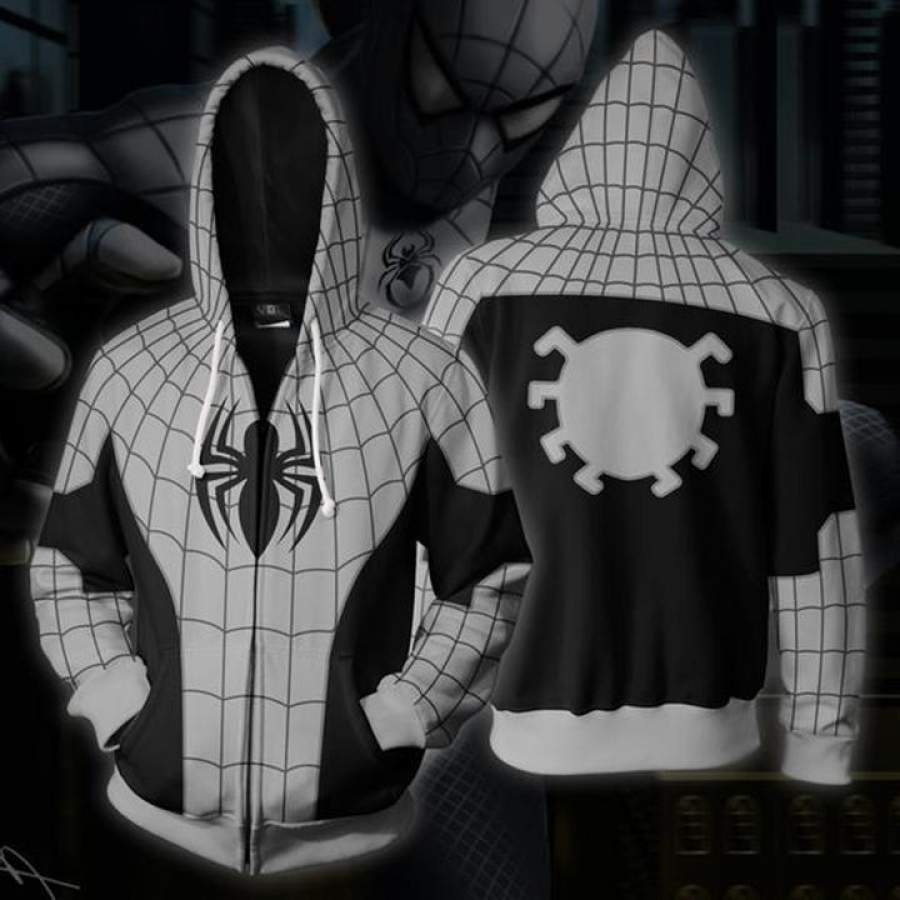 2019 Unisex Spiderman Hoodies  Armored Spider Man Zip Up Hoodie