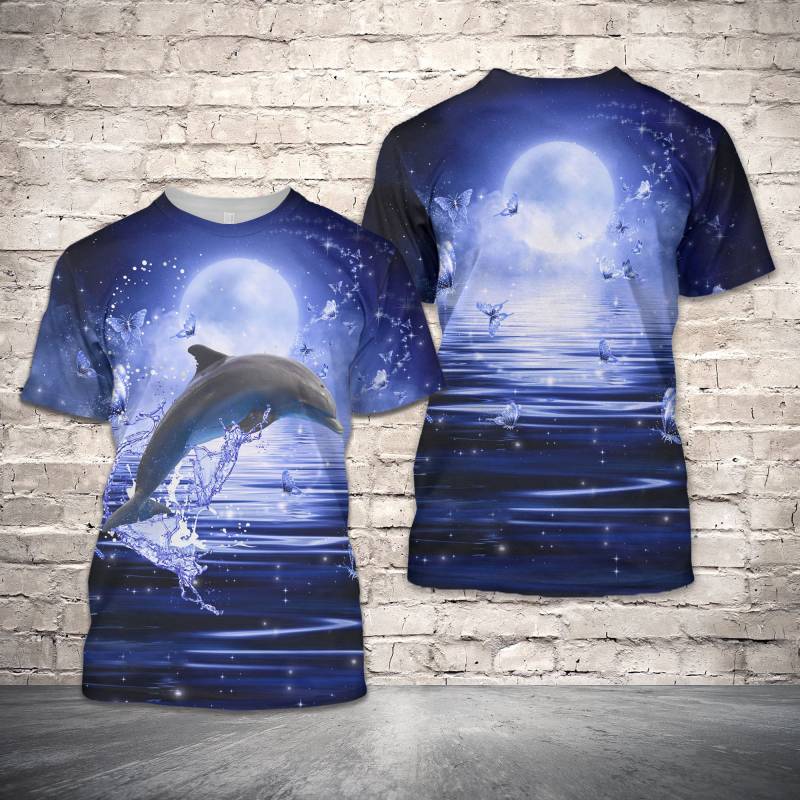 Dolphin Butterfly T2906 – Unisex Tshirt 3D