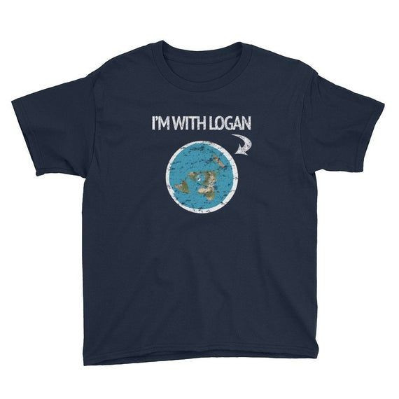 Funny Kids Flat Earth Shirt Print Flat Earth Society The Earth Is Flat Logan Flat Earther Logan Flat Earth T S Shirt