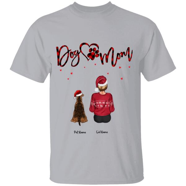 Dog Mom Christmas Personalized T-Shirt Ts-Pt621