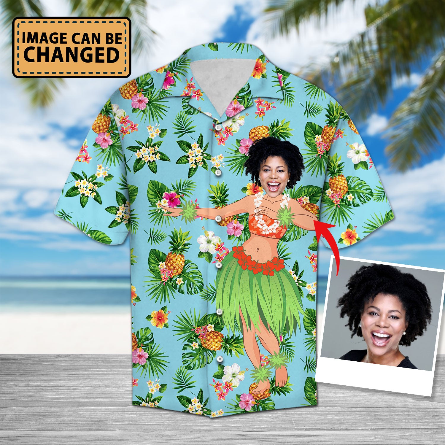 Couple Custom Face Island Girl – Hawaiian Shirt Personalizedwitch – Cotenis