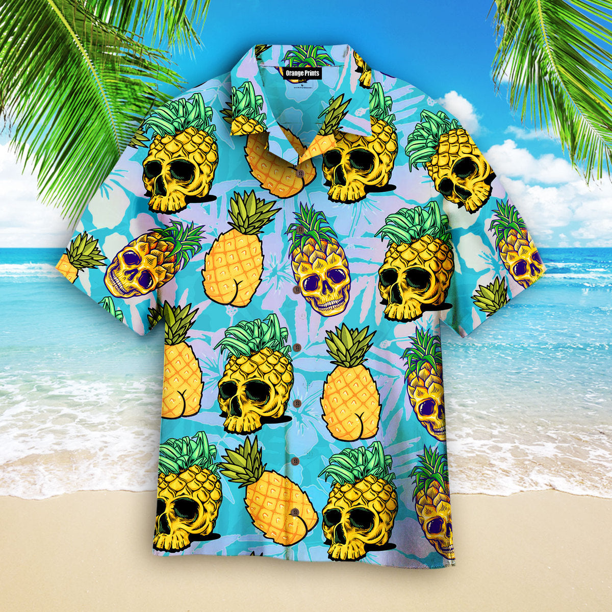 Tropical Pineapple Skull Hawaii Shirt For Men Women Ha69360