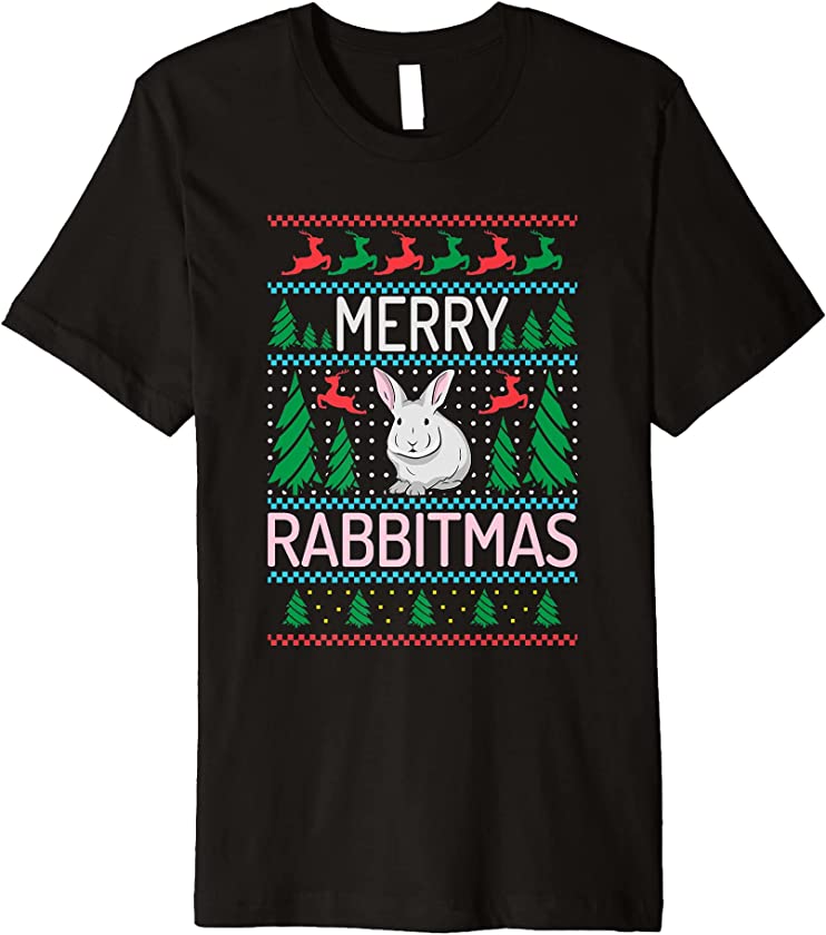 Merry Rabbitmas Christmas Cute Rabbit Lover Xmas Premium T-Shirt