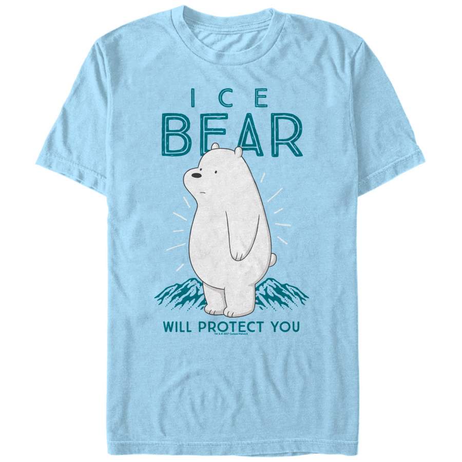 We Bare Bears Men’s Ice Bear Will Protect You  T Shirt