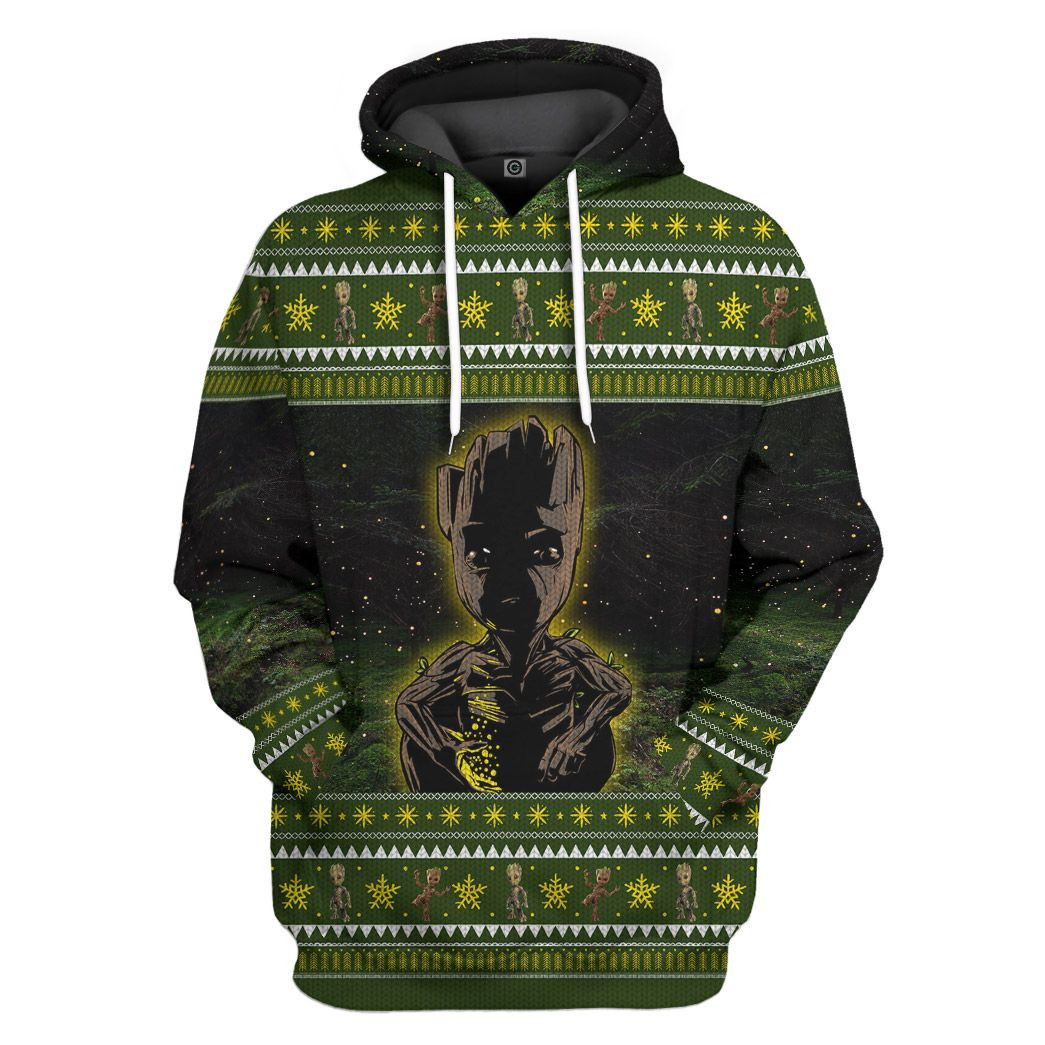 3D Baby Groot Ugly Sweater Custom Tshirt Hoodie Apparel