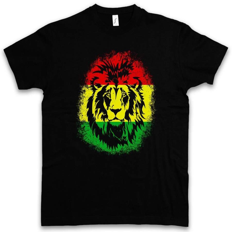 Rastafari Lion Men Casual T-Shirt Bob Reggae Marley LöWe Wailers Haile Selassie Jamaika