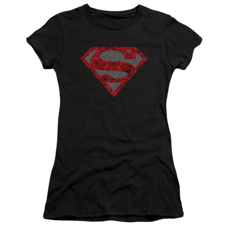 Superman Elephant Rose Shield Juniors T-Shirt