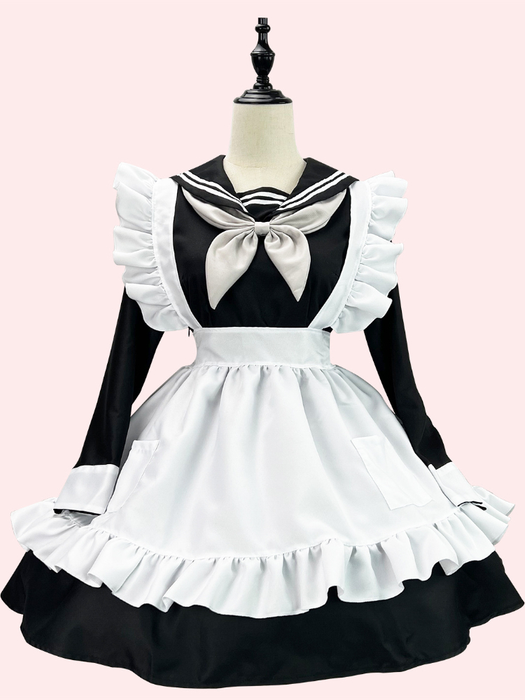 Anime Halloween JK Uniform Sailor Cosplay Costumes Plus Size Maid Dress Lingerie Winter Long Sleeve Lolita Animaion Show Outfits alx