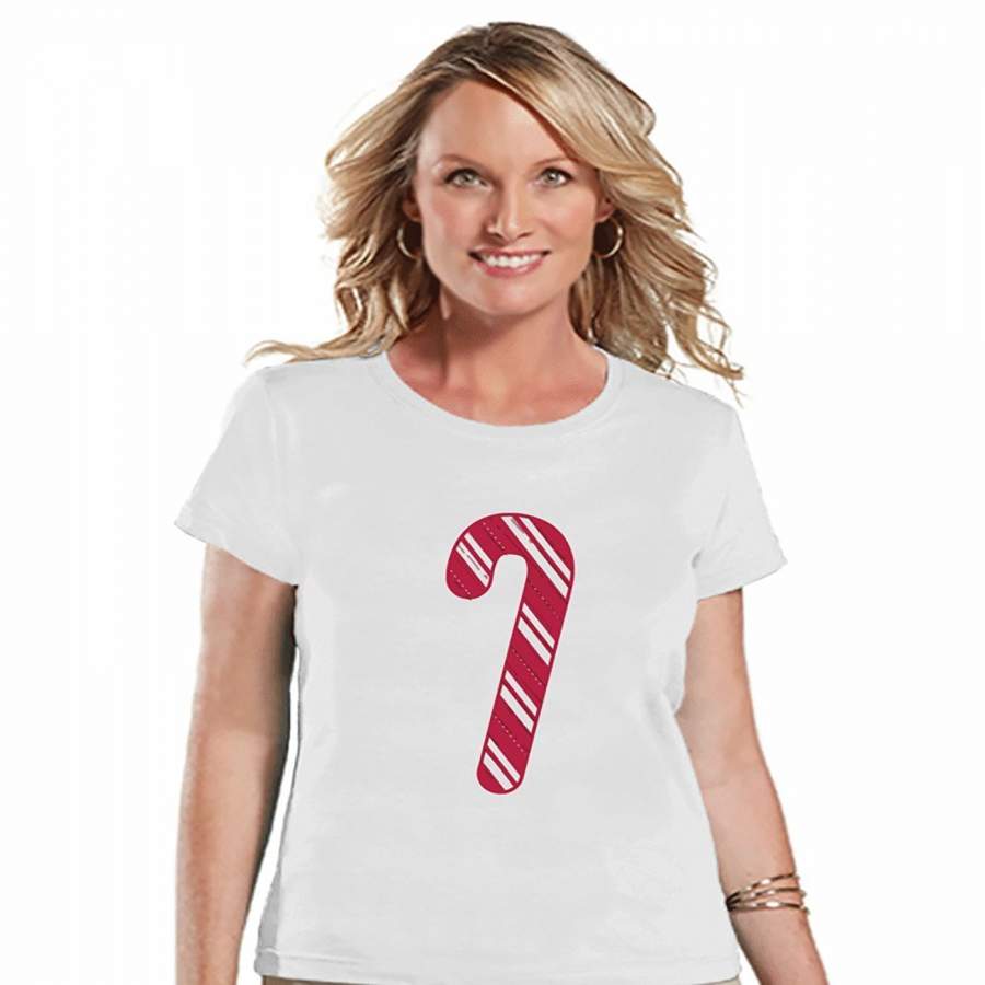 Candy Cane – Women’s White T-shirt