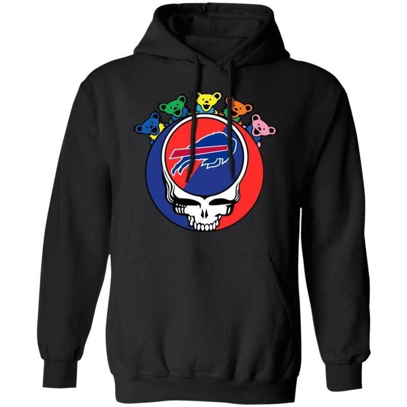 Grateful Dead Mixed With Buffalo Bills Shirt For Football Fans Mn09