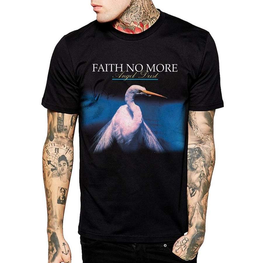 Men’S Custom T-Shirt Faith No More Angel Dust’92 Men Black T Shirt American Rock Band