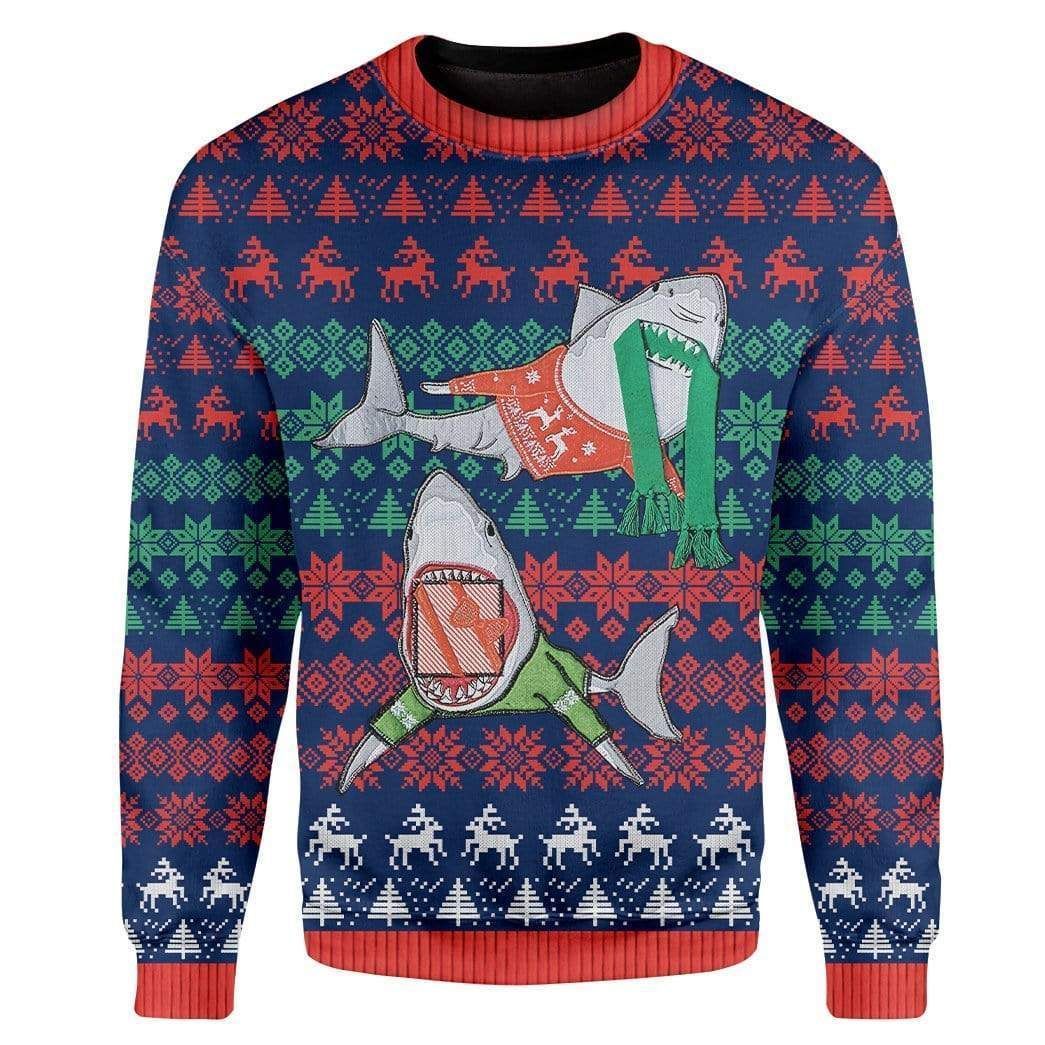 Shark Ugly Christmas Sweater | For Men & Women | Adult | Us5632