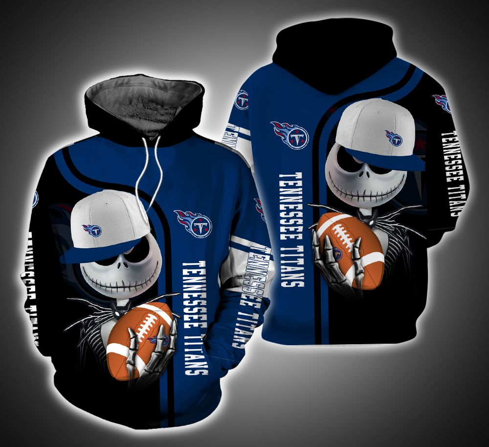 Tennessee Titans And Jack Skellington TA01 3D Printed Hoodie