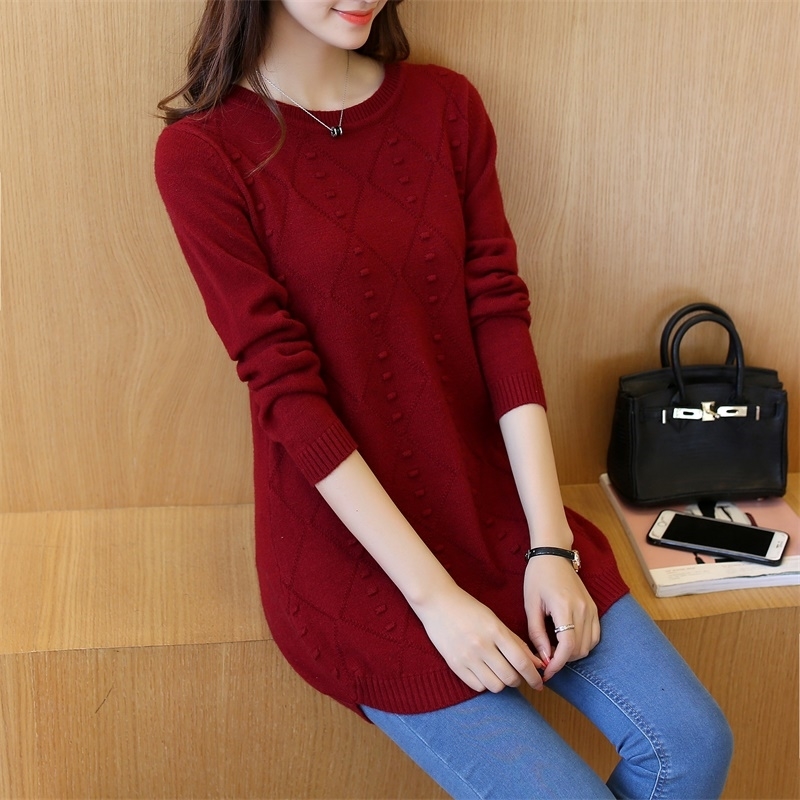 winter clothes Knitted woman sweaters Pullovers spring Autumn Basic women’s jumper Slim women’s long sweater cheap pull Pullover alx