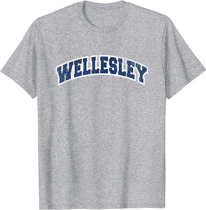 Wellesley Massachusetts Varsity Style Vintage T-Shirt