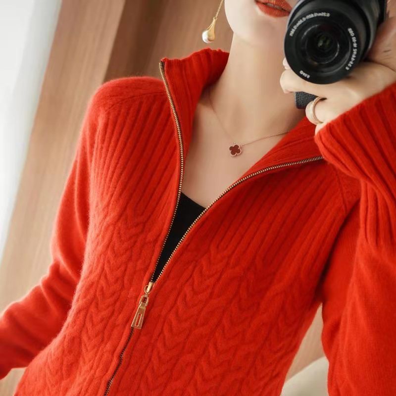 Autumn 2022 New Loose Casual Women Sweater Coat Fashion Long Sleeve Splice Female Knitted Cardigan alx