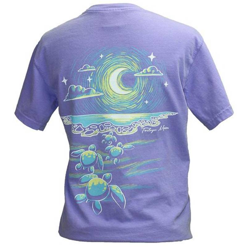 Southern Attitude Tortuga Moon To The Sea Turtles Comfort Colors T-Shirt