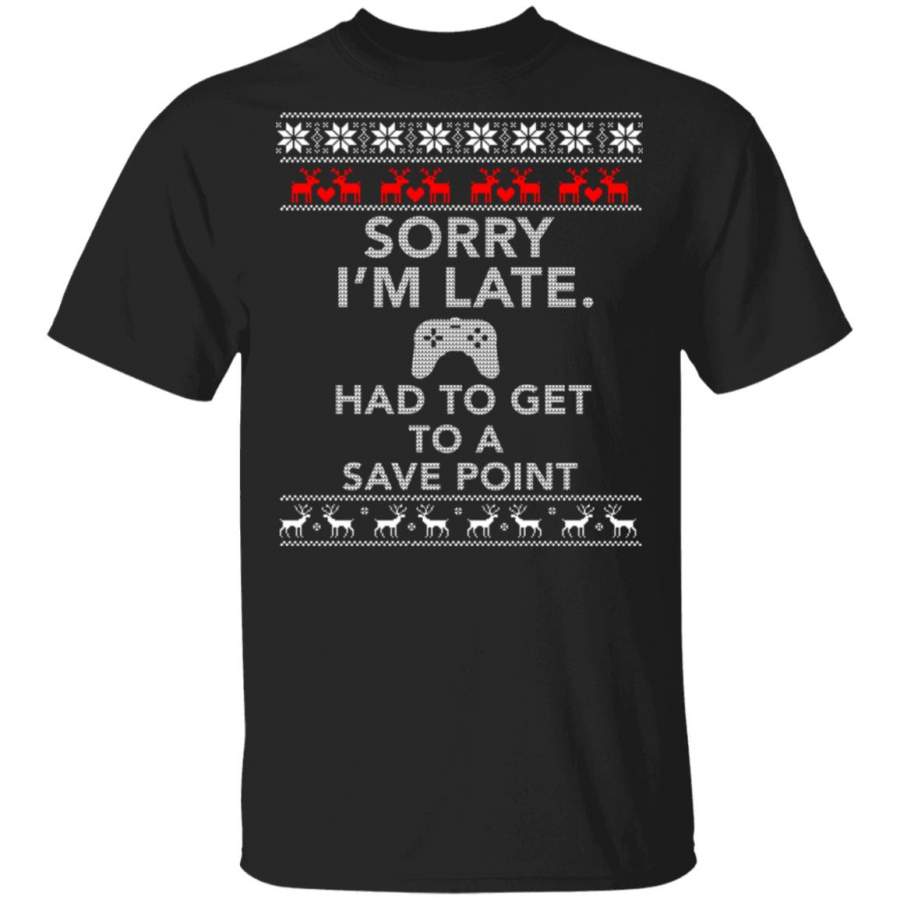 Sorry I’m Late Gamer Ugly Christmas Sweater Ls Hoodie