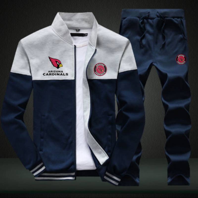 Arizona Carrdinals Sweatshirt +Sweatpants Mens Clothing 2 Pieces Sets Slim Tracksuit