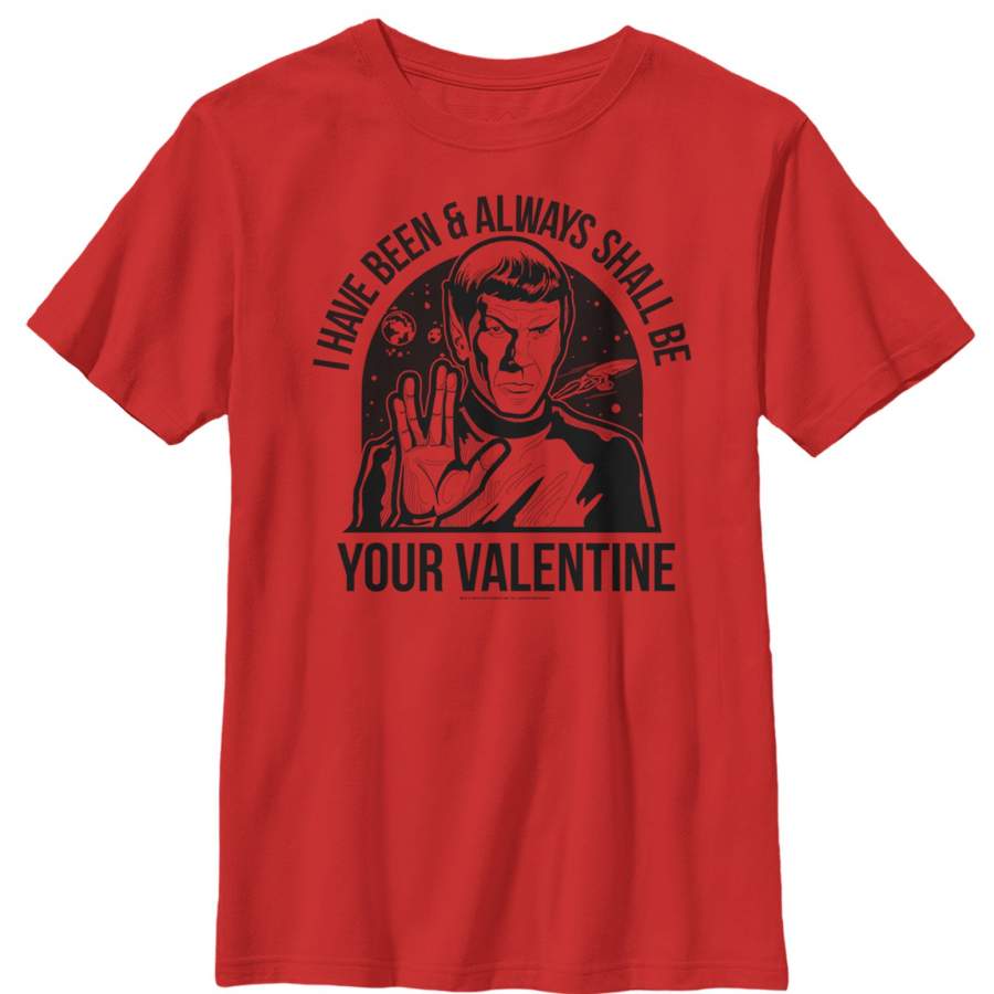 Star Trek Boy’s Spock Always Shall Be Valentine  T Shirt