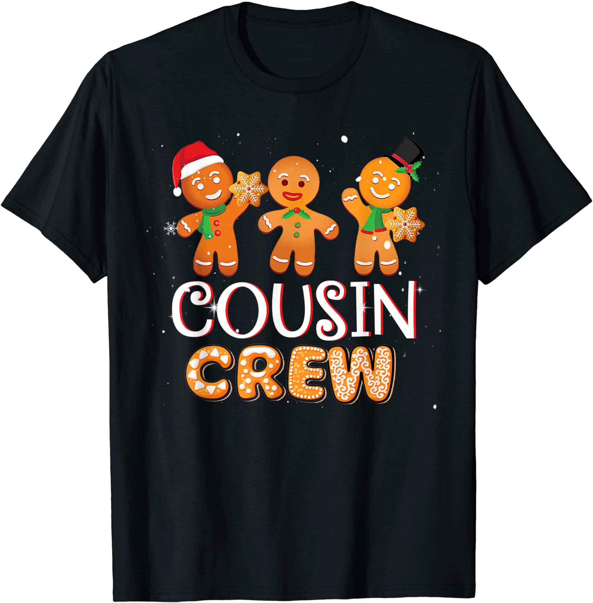 Cousin Crew Christmas Pjs Shirt Gingerbread Man T-Shirt