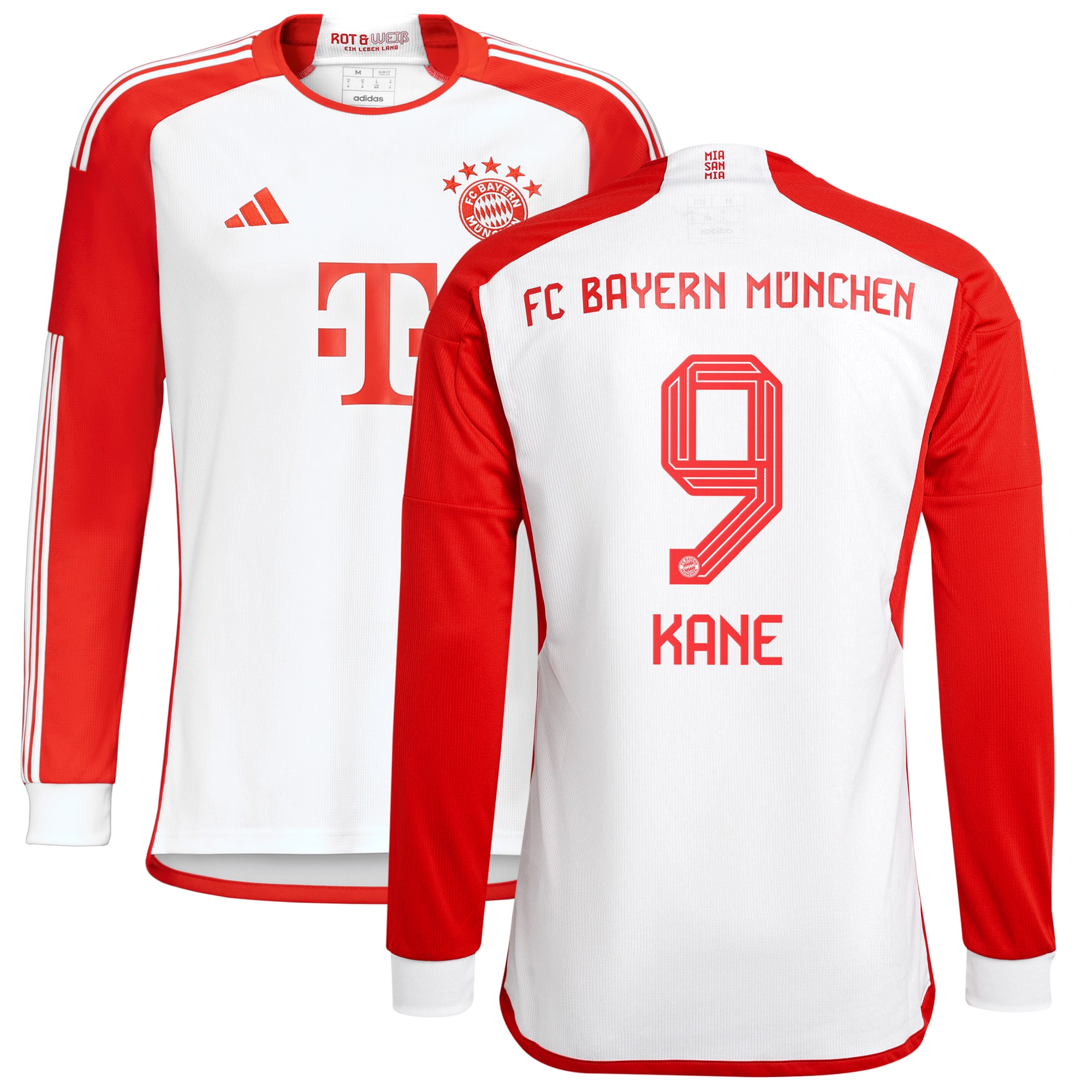 Harry Kane Bayern Munich 2023/24 Home Long Sleeve Replica Player Jersey – White