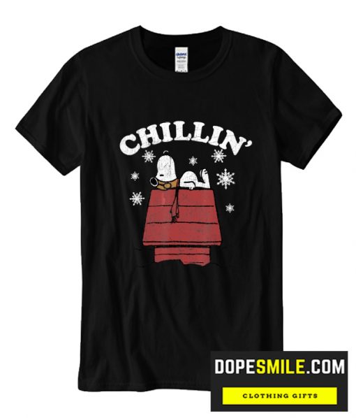 Chillin’ Snoopy Snow Flakes cool   T shirt