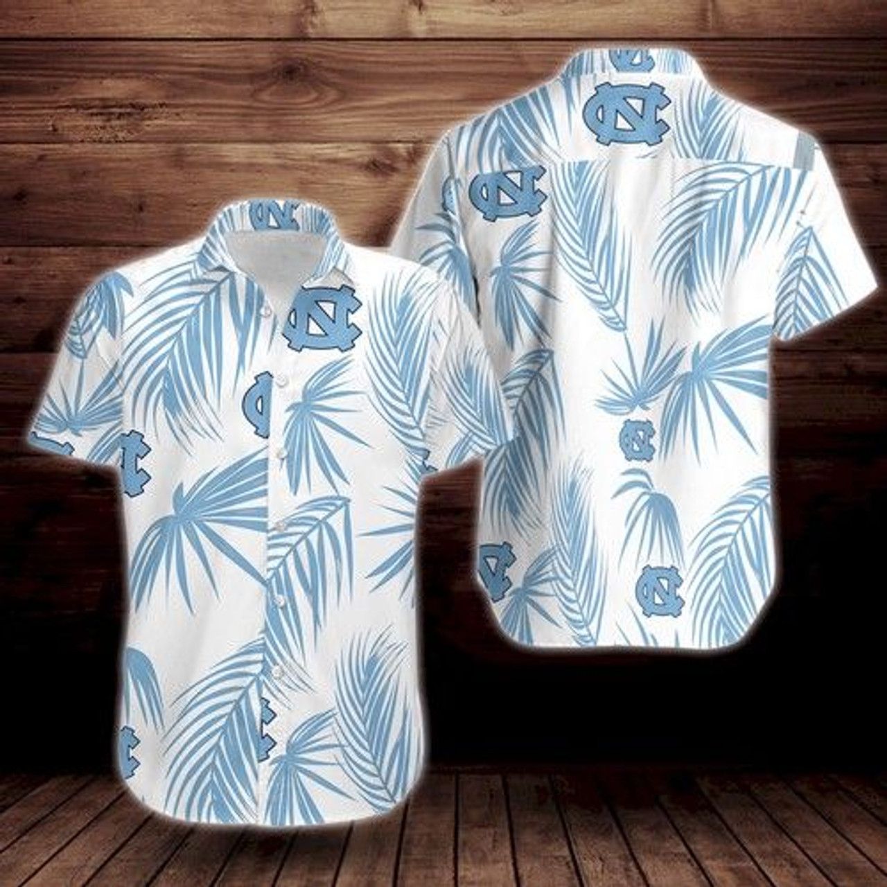 NCCA North Carolina Tar Heels White Hawaiian Shirt