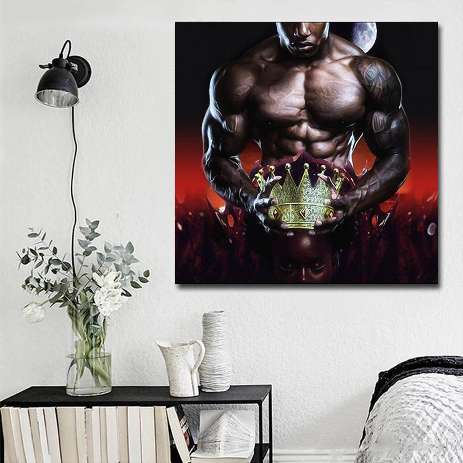 African American Wall Art Canvas African American Male And Queen Afrocentric Room Decor Ideas WBG3568