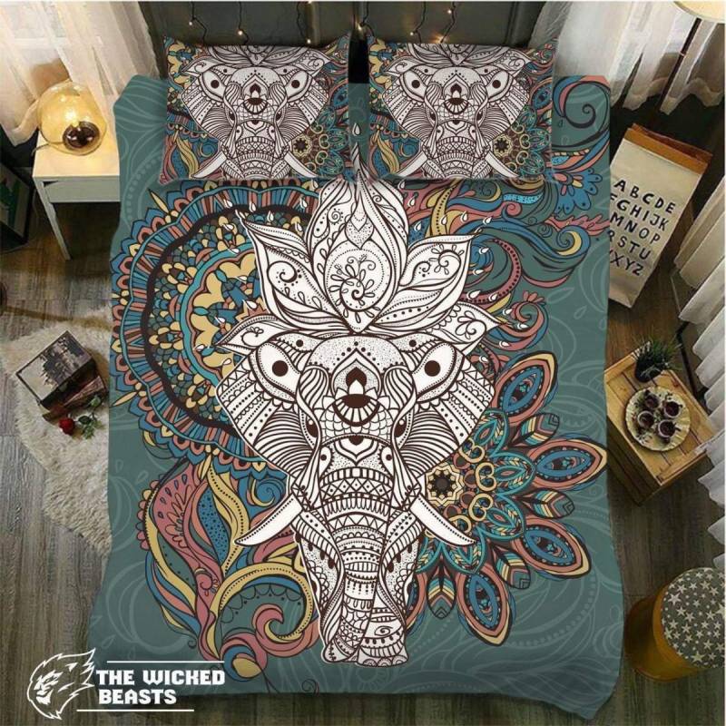 Golden Elephant Browns 3D Customize Bedding Set Duvet Cover SetBedroom Set Bedlinen