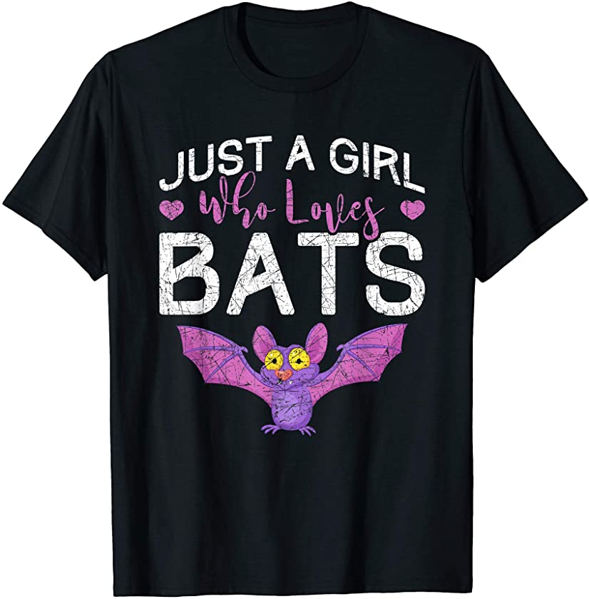 Spooky Animal Lover Women Girls Kids Halloween Bat T-Shirt